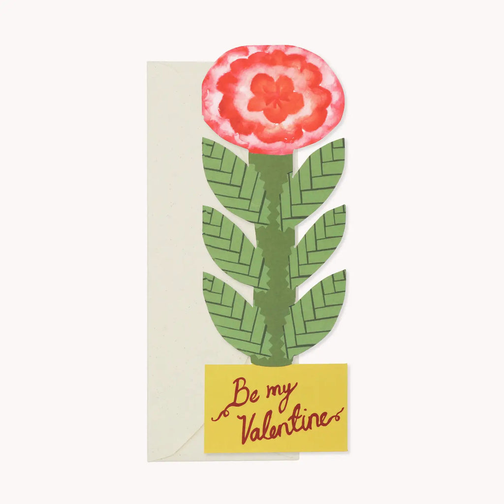 Be My Valentine Flower Card