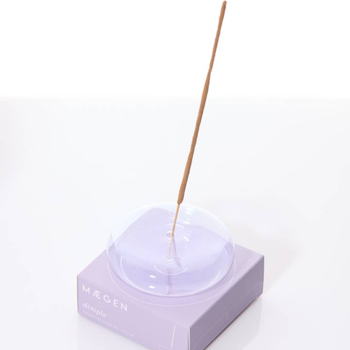 Dimple Handblown Glass Incense Holder