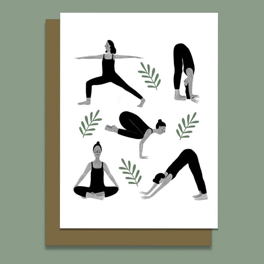 Yoga Pose Greetings Card