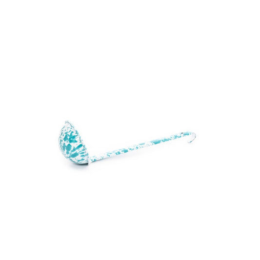 Splatter Ladle - Turquoise & White