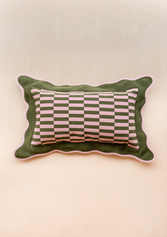 Checkerboard Cushion - Olive