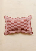 Cotton Cushion Cover - Rose Checkerboard