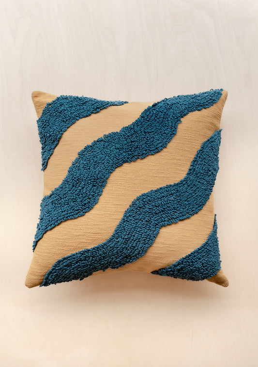 Textured Wave Cushion Cover - Stone