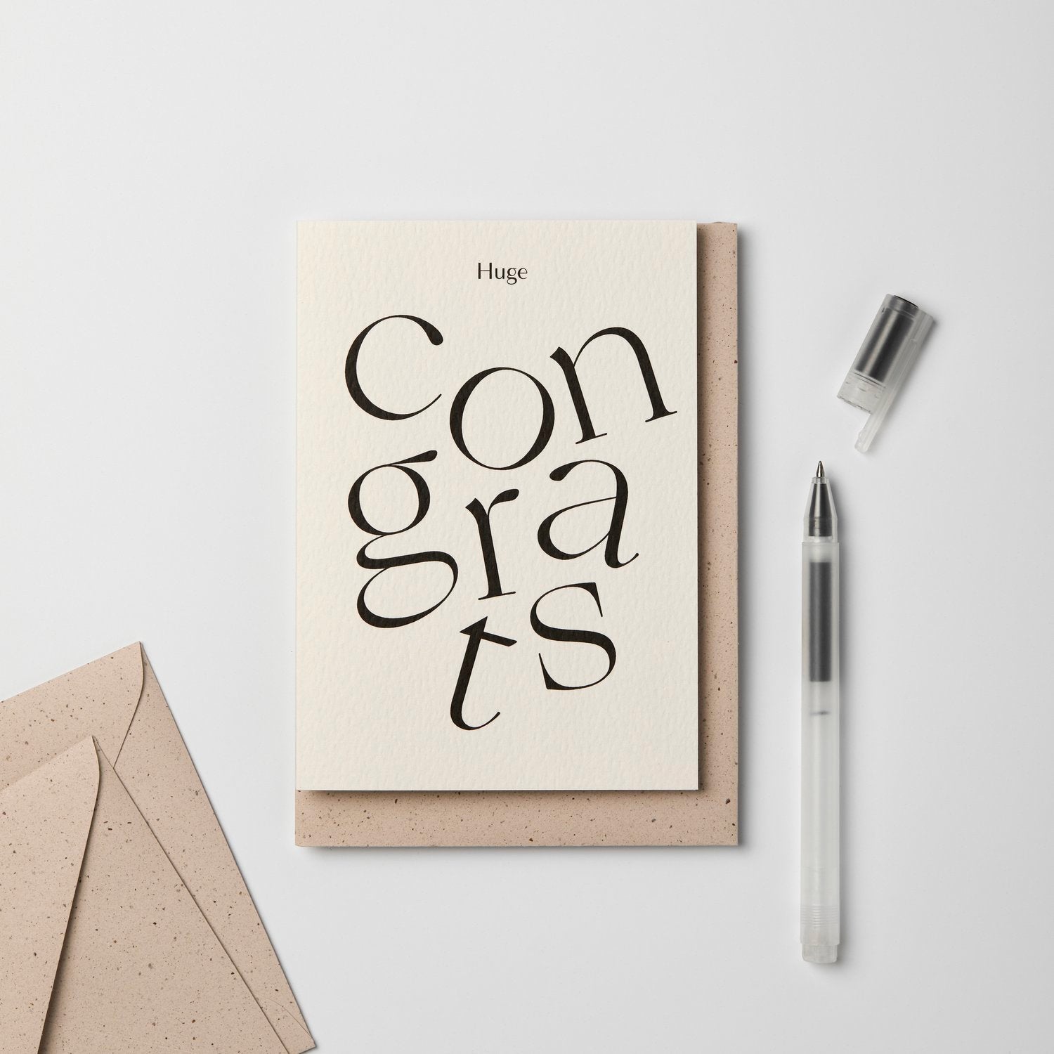 Huge Congrats Serif Card