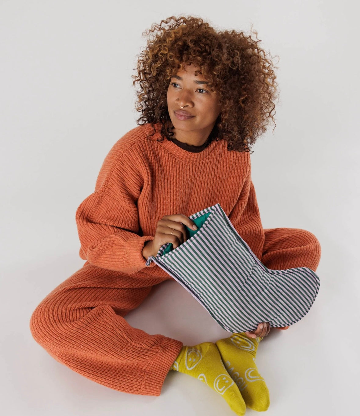 Christmas Stocking - Lilac Candy Stripe