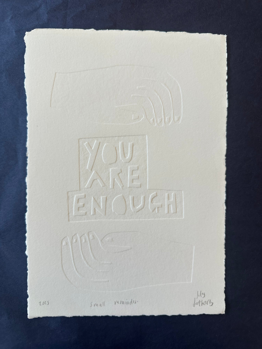 You Are Enough Embossed Art