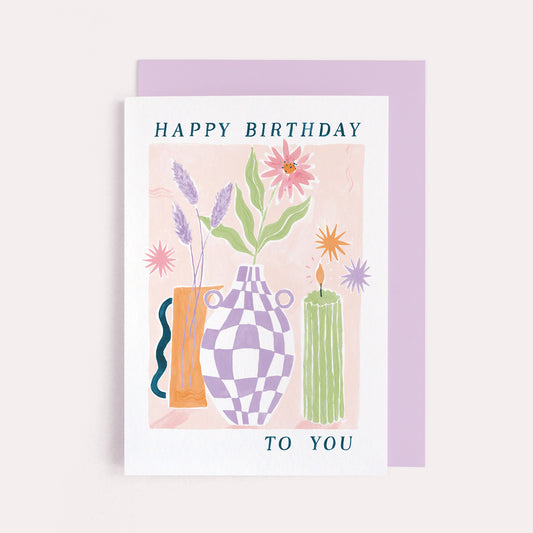 Happy Birthday To You Vase Card