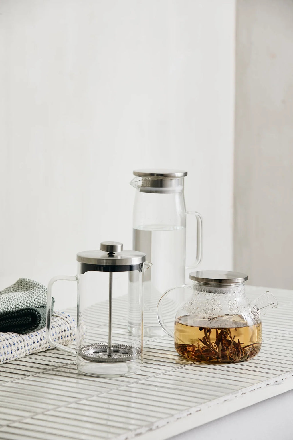Chives Glass Pitcher Jug