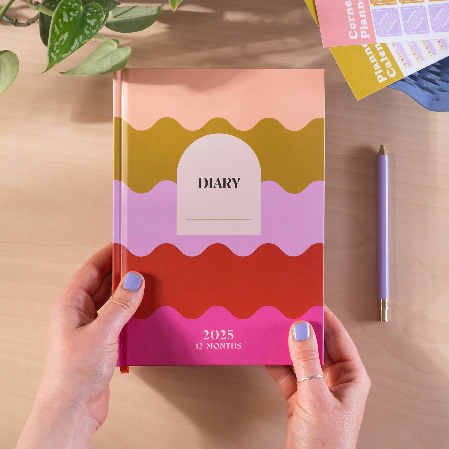 2025 Hardcover Diary - Rainbow Waves