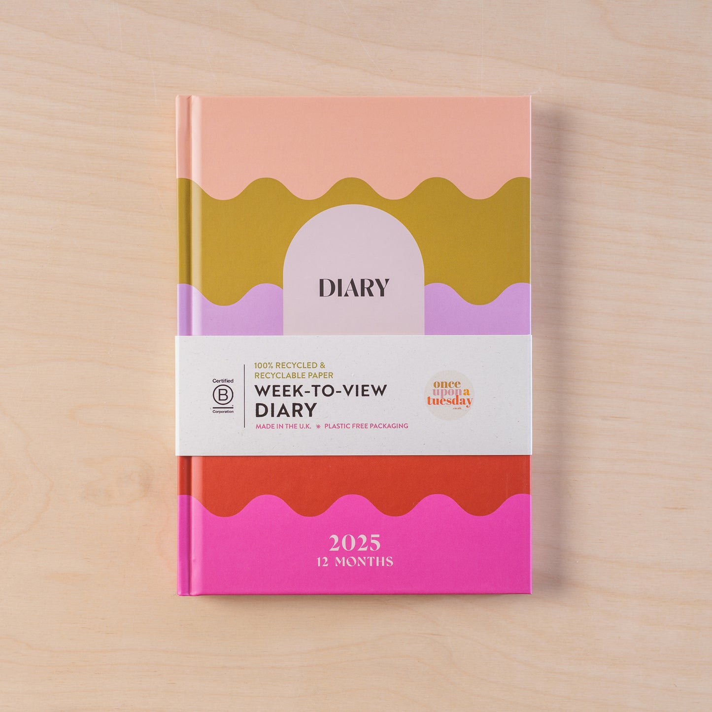2025 Hardcover Diary - Rainbow Waves