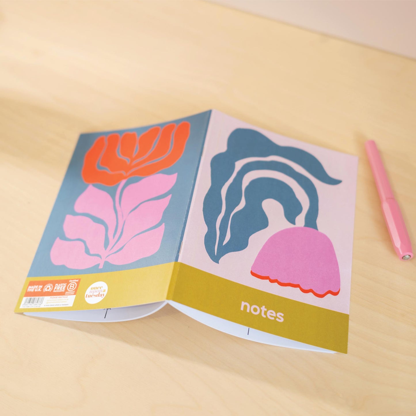 Curved Fleur Notebook