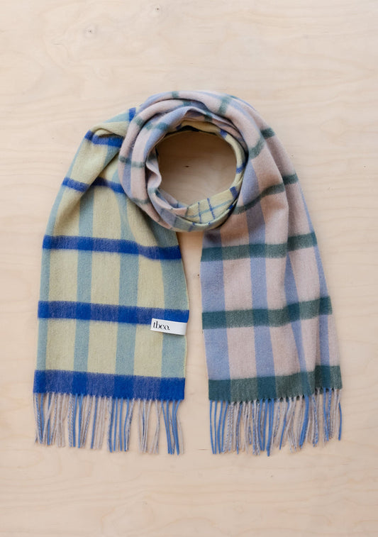 Lambswool Oversized Scarf - Lime Gradient