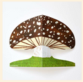 Brown Mushroom Shaped Greeting Card