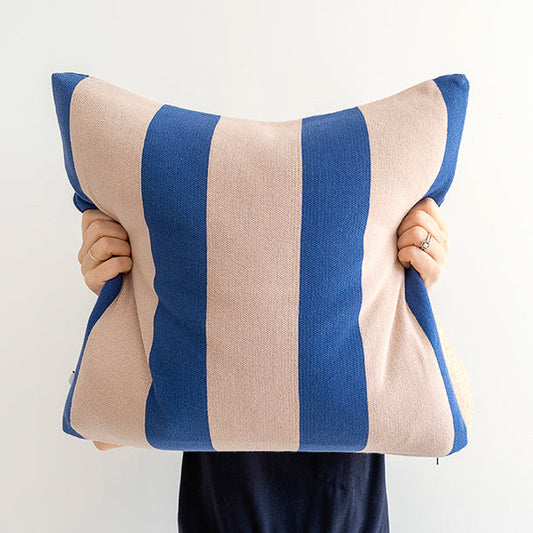 Enkel Cushion Cover - Cobalt & Pink