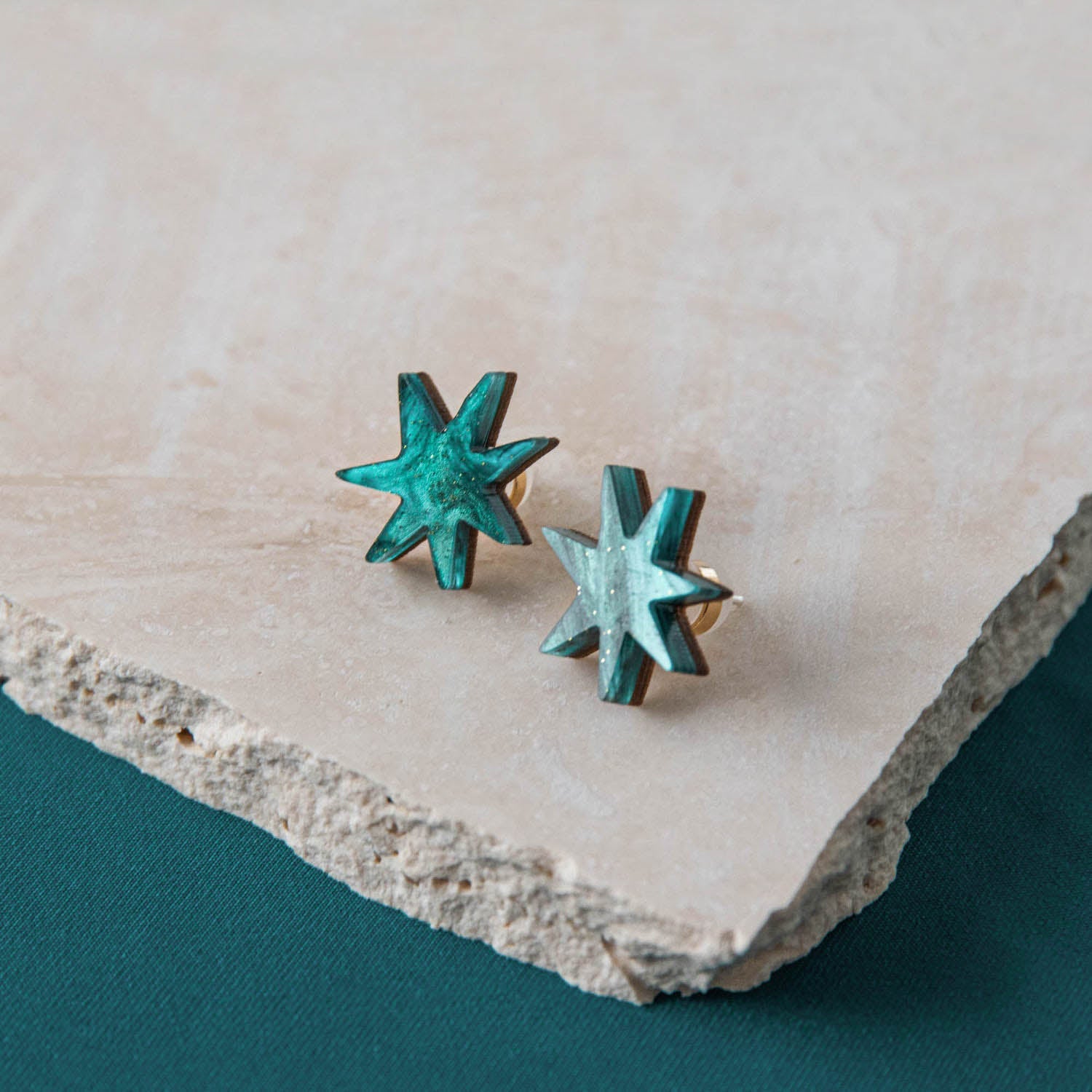 Hand Drawn Star Studs