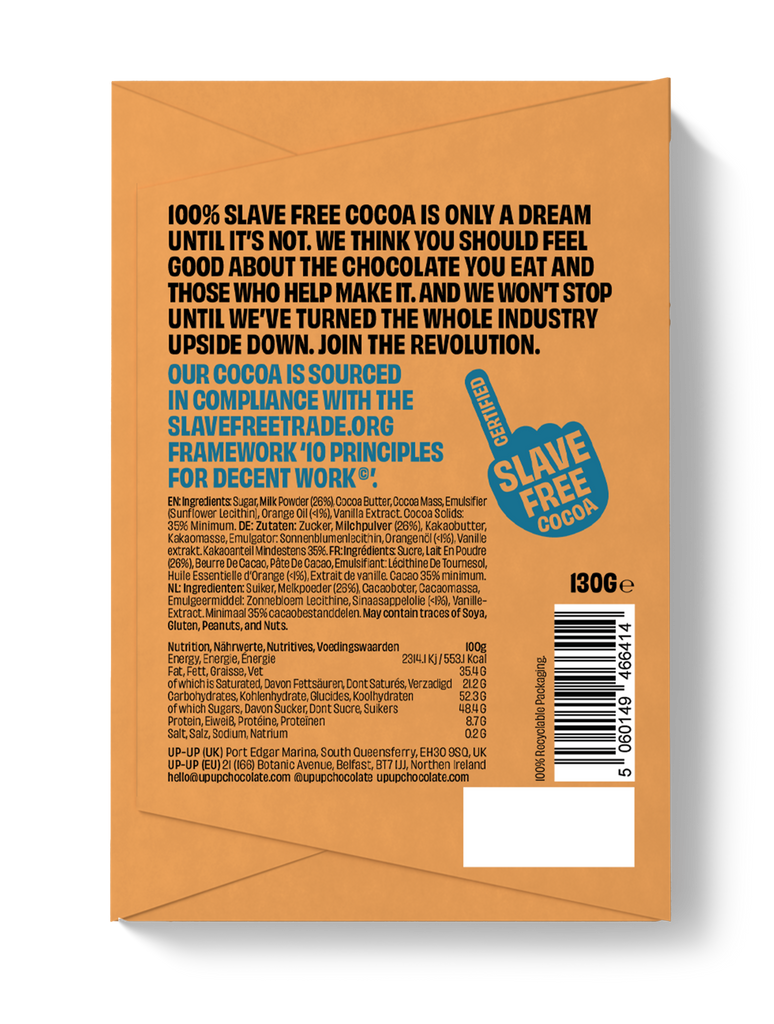 Sweet Orange Milk Chocolate Bar