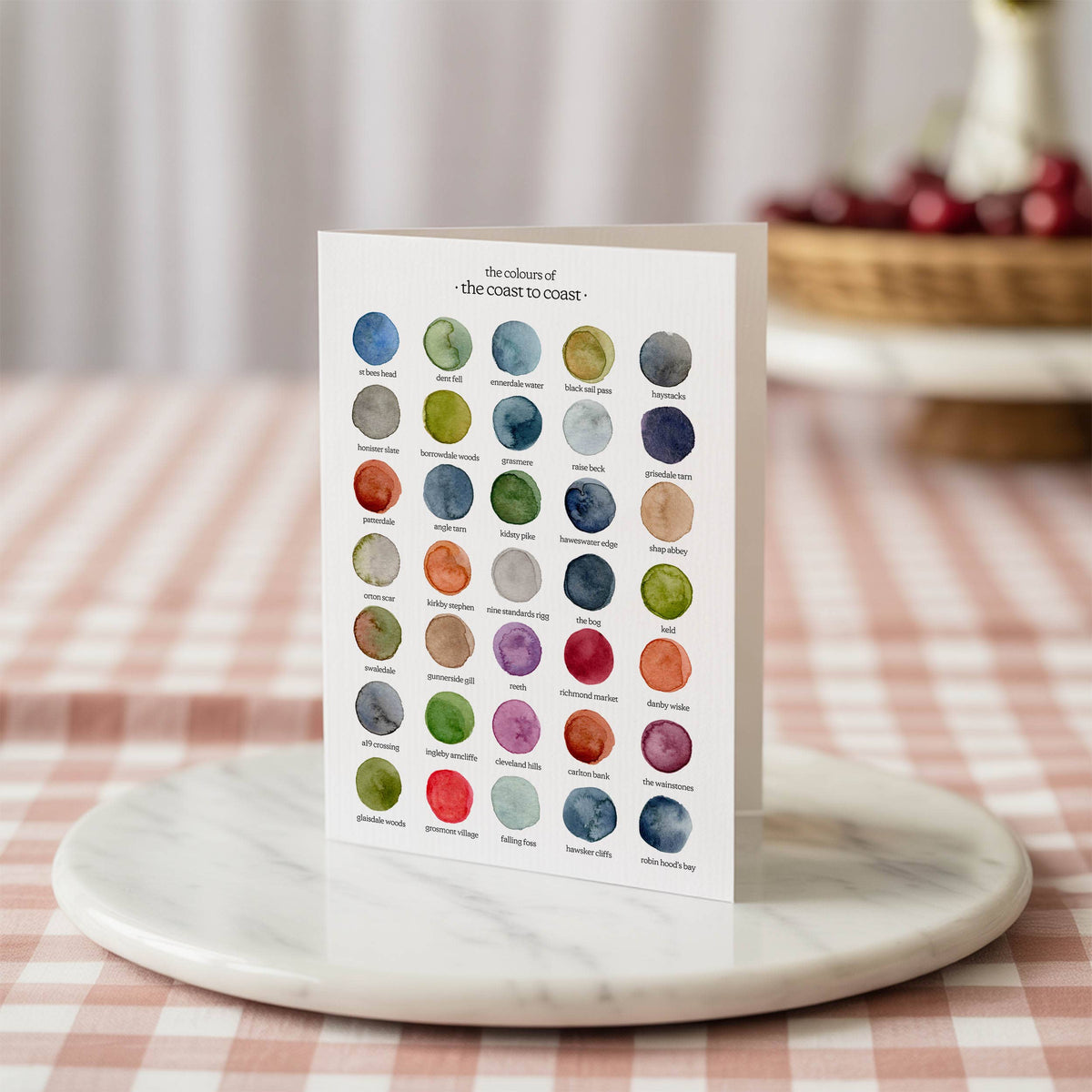 The Colours of The Coast to Coast Card