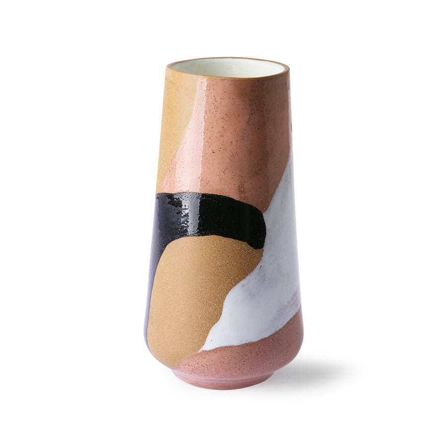 HKliving Ceramic Hand Painted Flower Vase