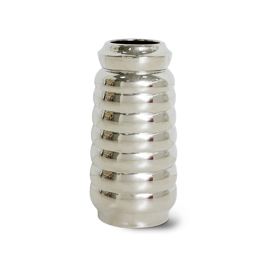 HKLIVING Ribble Chrome Vase