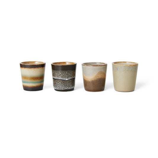 HKliving 70s Ceramic Egg Cups - Granite (Set of 4)