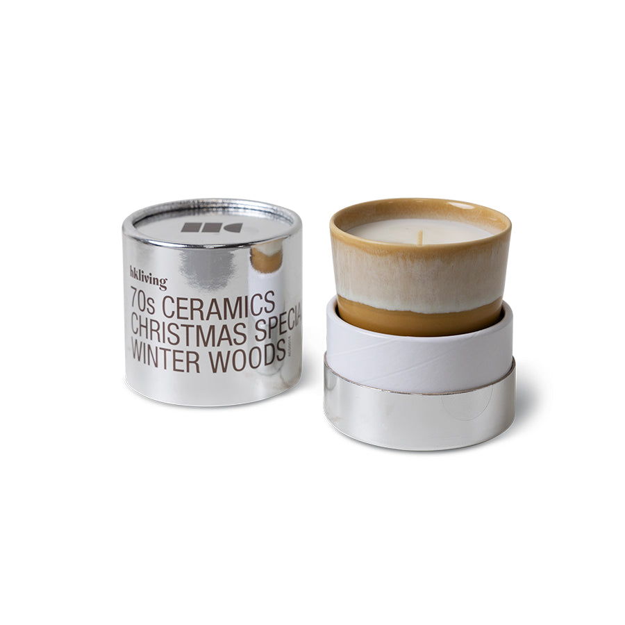HKLIVING 70s Ceramics Christmas Special Candle - Winter Woods
