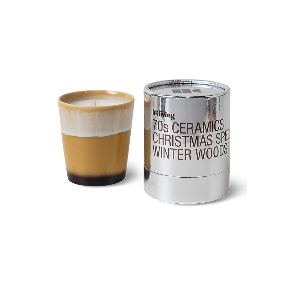 HKLIVING 70s Ceramics Christmas Special Candle - Winter Woods