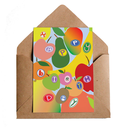 Happy Birthday Fruits Card