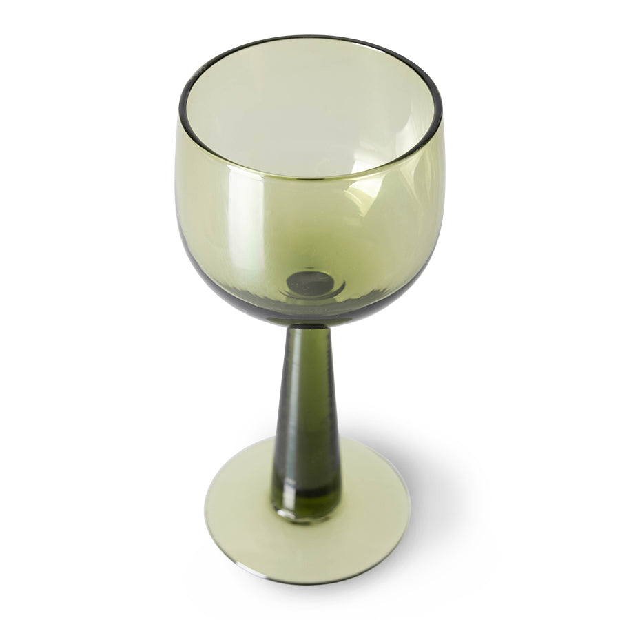 HKliving The Emeralds Olive Wine Glasses (Set of 4)