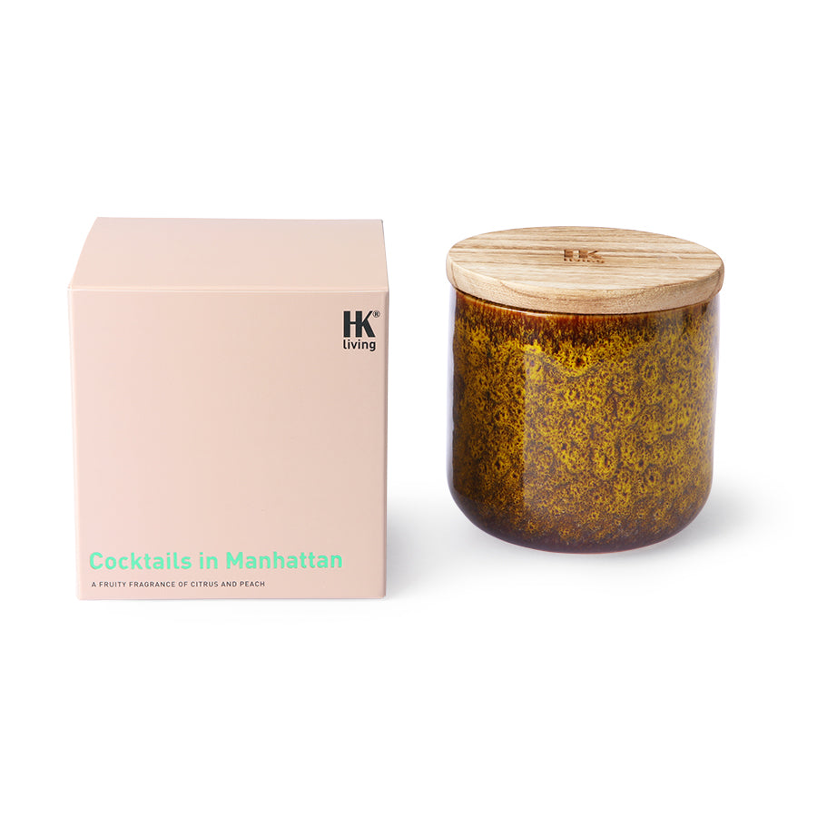 HKliving Ceramic Candle - Cocktails in Manhattan