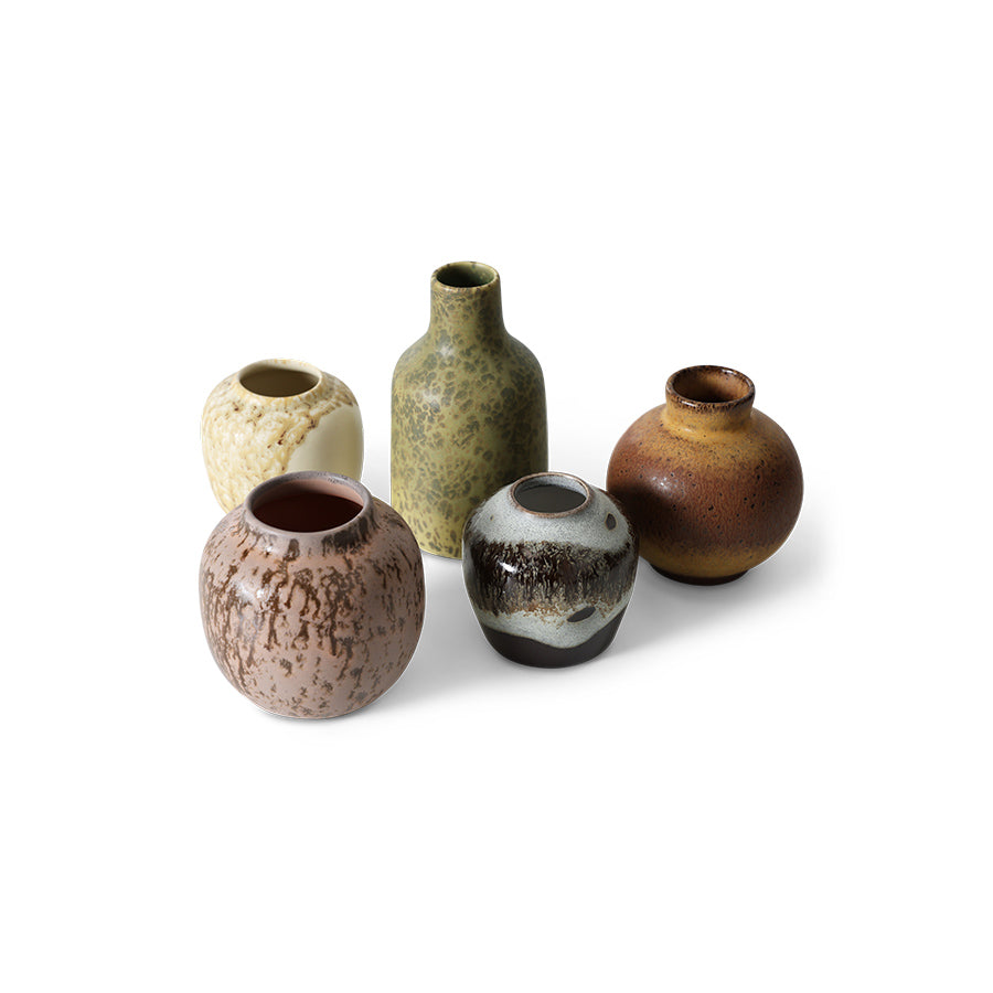 HKLIVING 70s Ceramics Set of 5 Vases - Pursuit