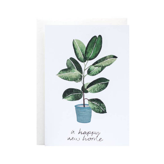 A Happy New Home Plant Card