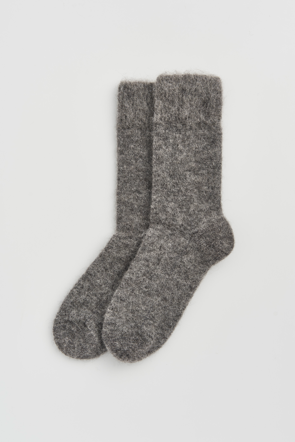 Smoke Grey Ultra Soft Alpaca Bed Socks