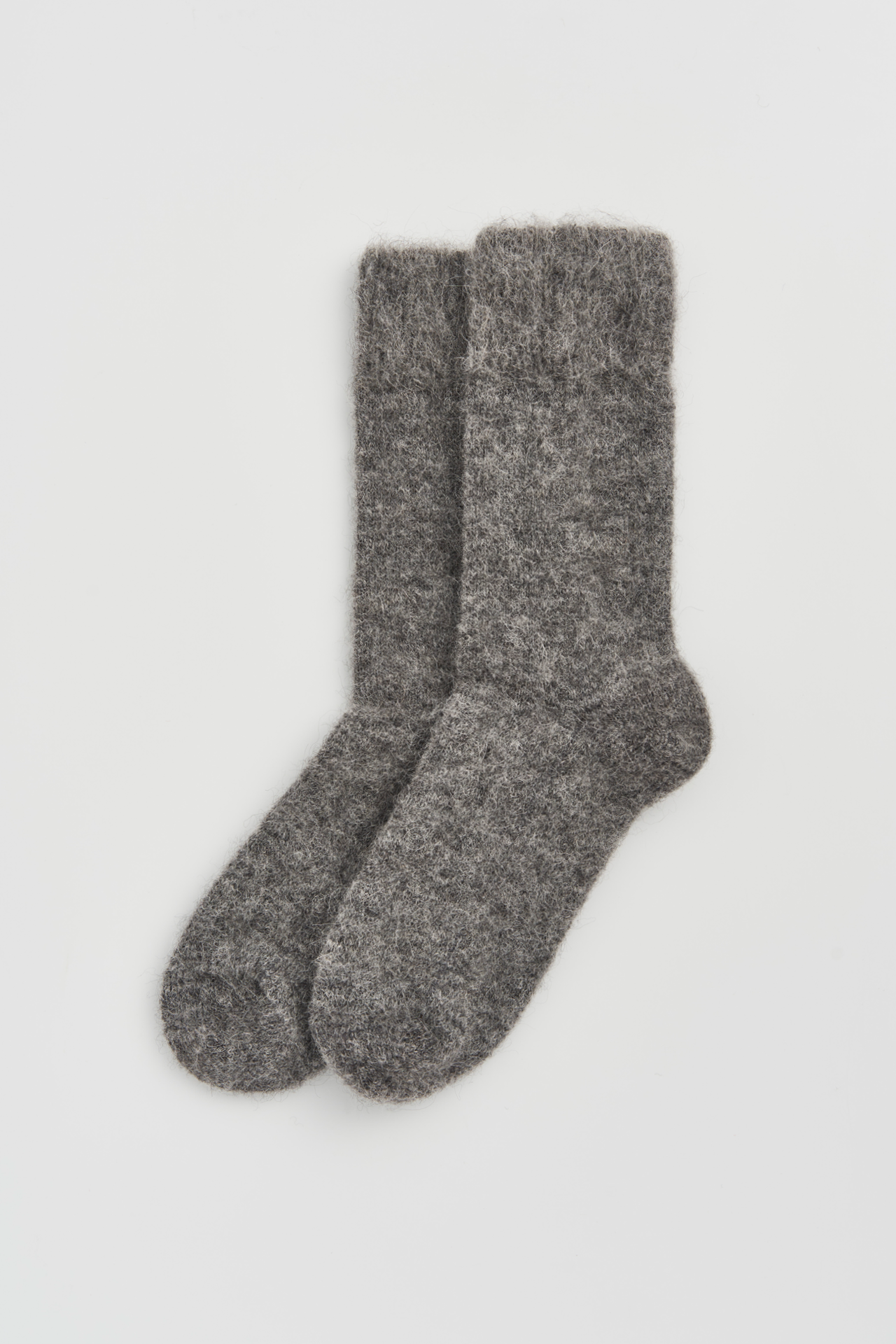 Smoke Grey Ultra Soft Alpaca Bed Socks