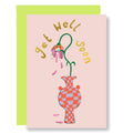 Get Well Soon Flower Card