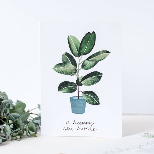 A Happy New Home Plant Card