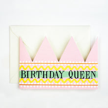 Birthday Queen Party Hat / Greetings Card