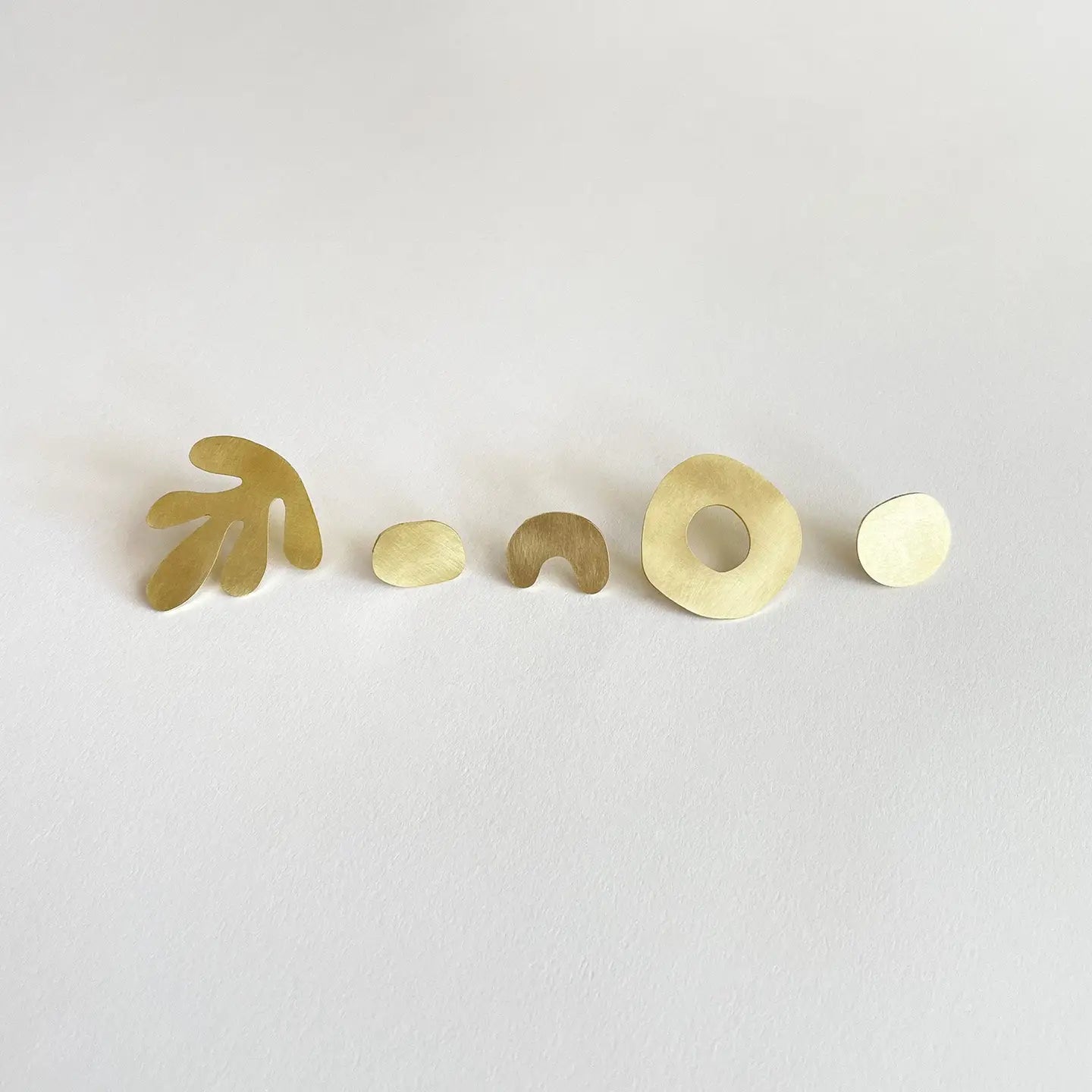 Brass Seaweed Earring Set