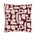 Buten Cotton Knit Cushion Cover: Burgundy