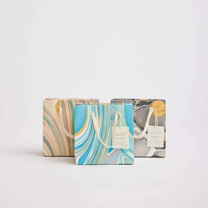 Luxe Hand Marbled Gift Bags