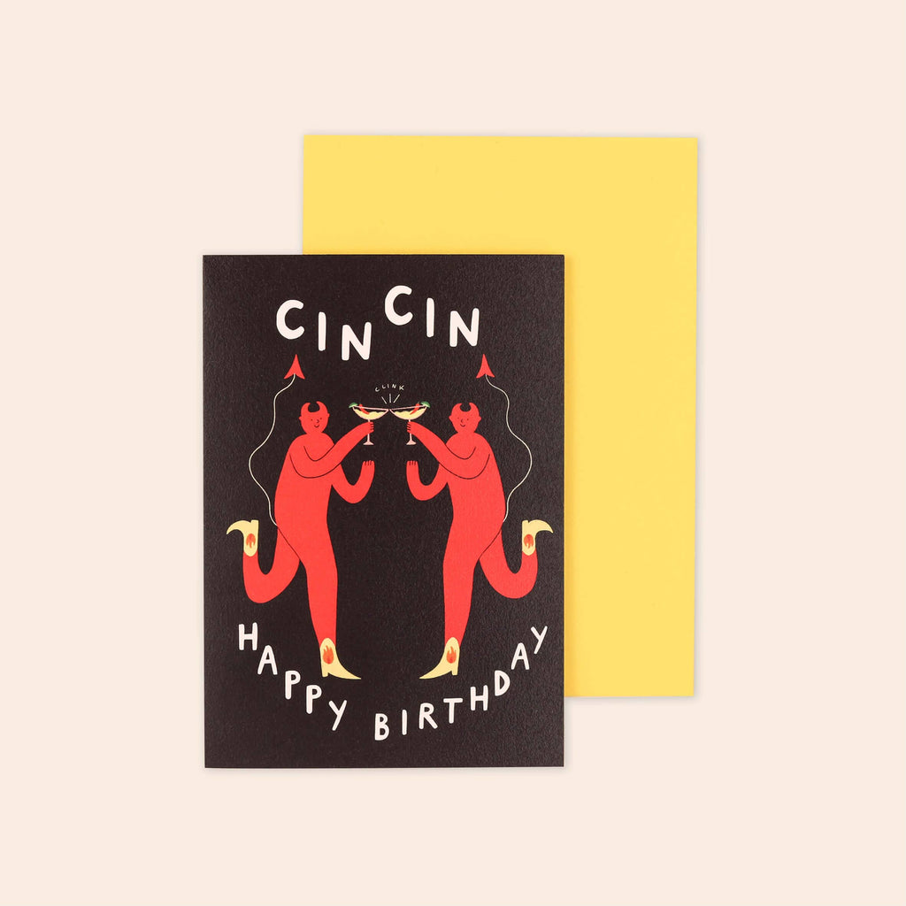 Cin Cin Cocktail Birthday Card