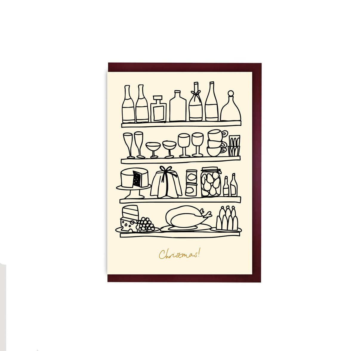 Gold Foiled Christmas Pantry Card