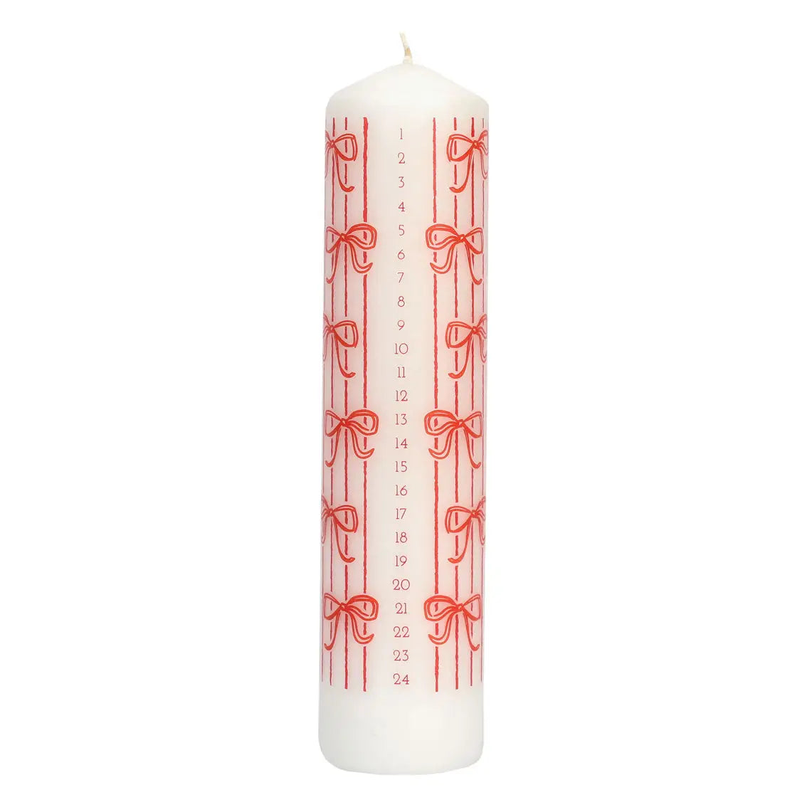 Mistletoe Christmas Advent Pillar Candle