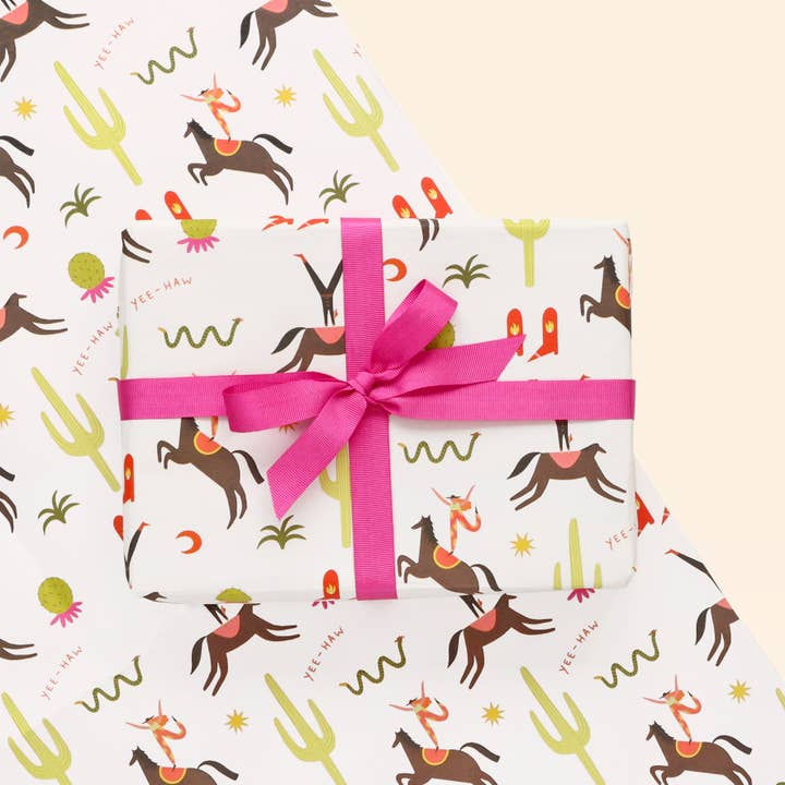 Cactus Cowboy Gift Wrap