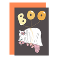 Boo Halloween Cat Card