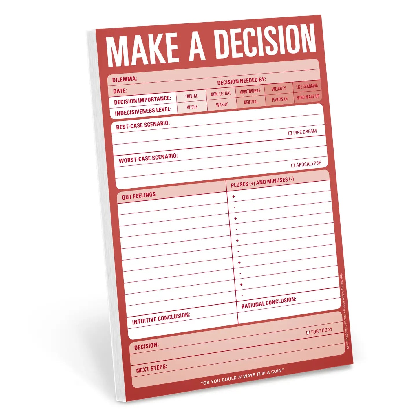 Knock Knock Make a Decision Notepad