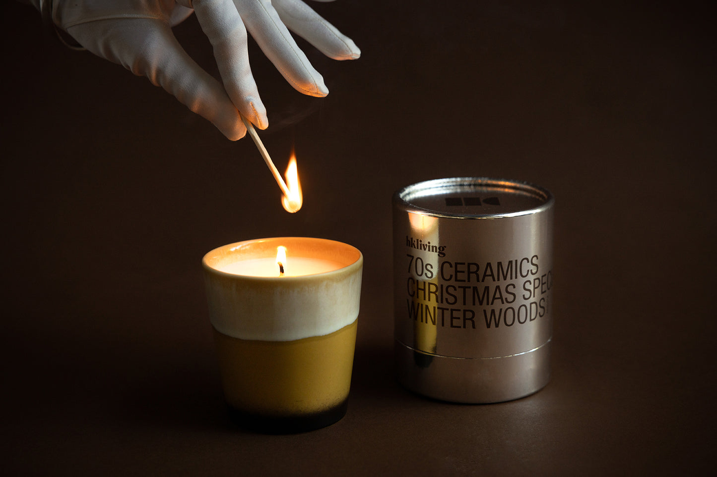 HKLIVING 70s Ceramics Christmas Special Candle - Winter Woods
