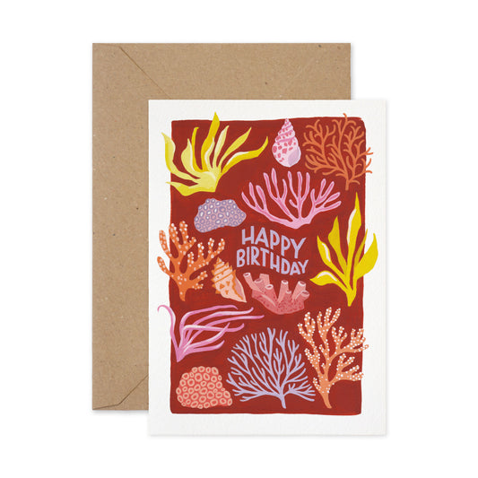 Coral Birthday Card