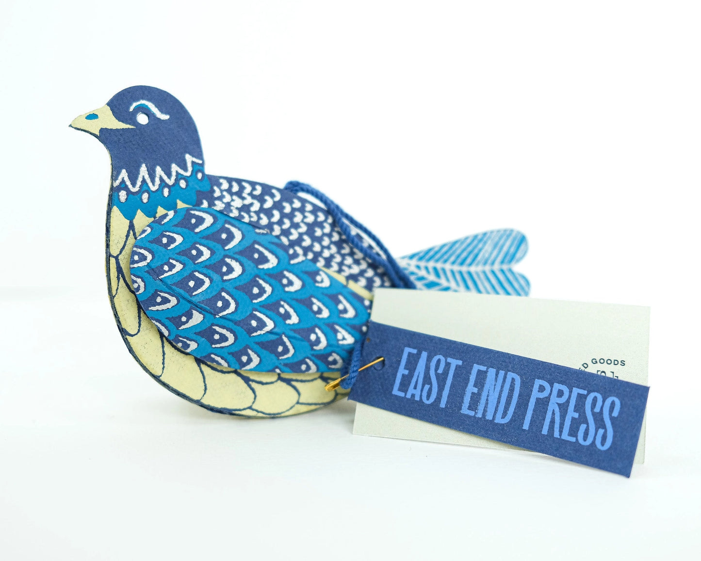 Blue Dove Screen Printed Bauble