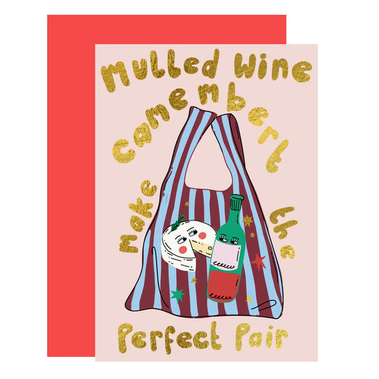 Mulled Wine & Camembert Christmas Card