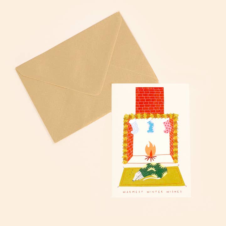 Warmest Winter Wishes Whippet Card